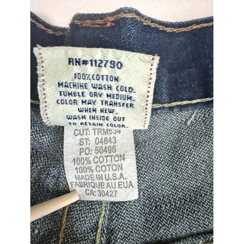 Vintage True Religion Bobby Jeans Men 40X35 Buddha Embroidered‎ Bootcut